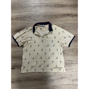 Vintage Original Penguin Sport Golf Polo Shirt Short Sleeve‎ Mens L Navy Y2K Box